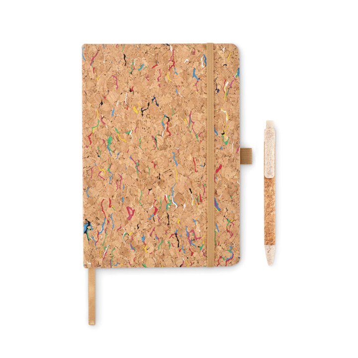 Cahier A5 en liège de couleur