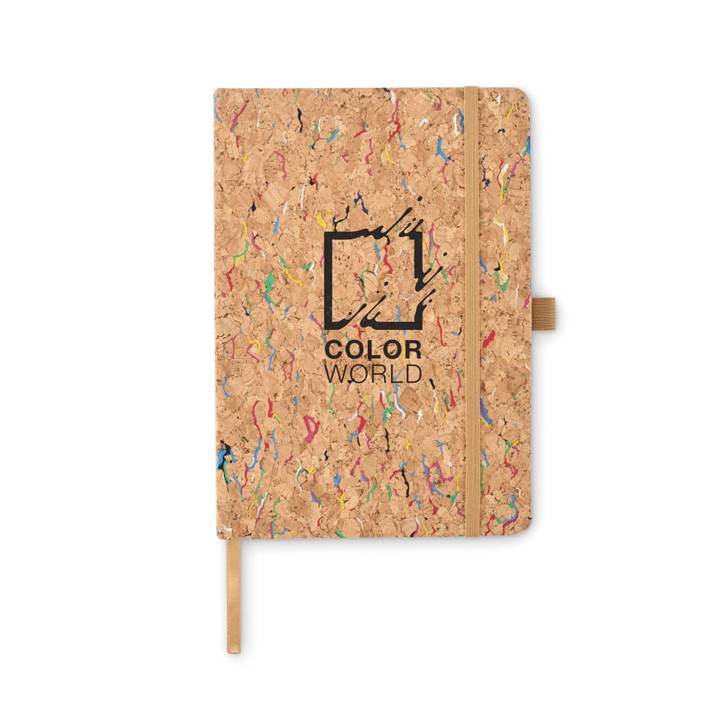 Cahier A5 en liège de couleur