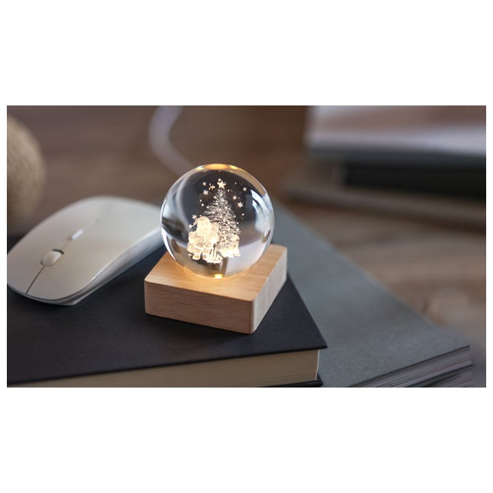 Boule de Noël verre avec LED