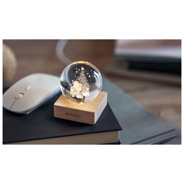 Boule de Noël verre avec LED