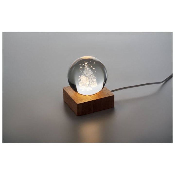 Boule de Noël verre avec LED