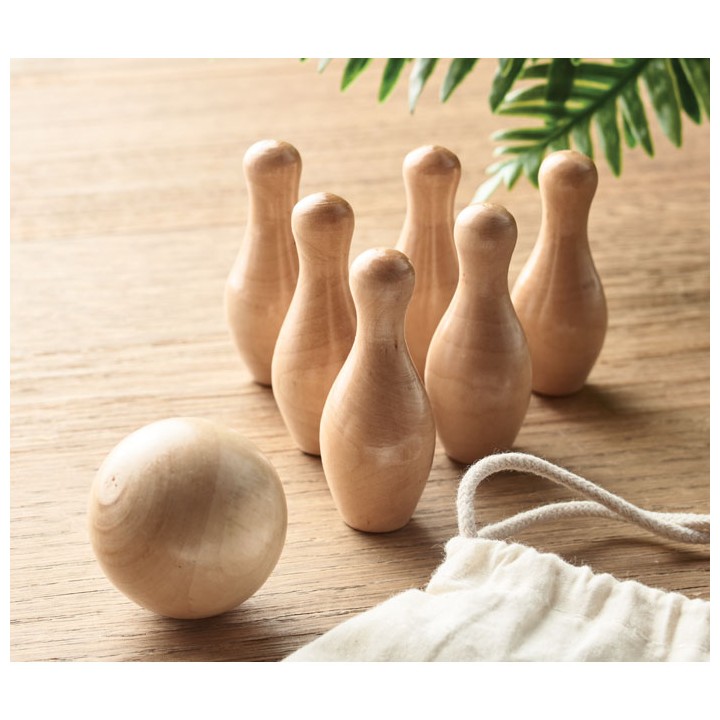 Mini jeu de quilles en pin