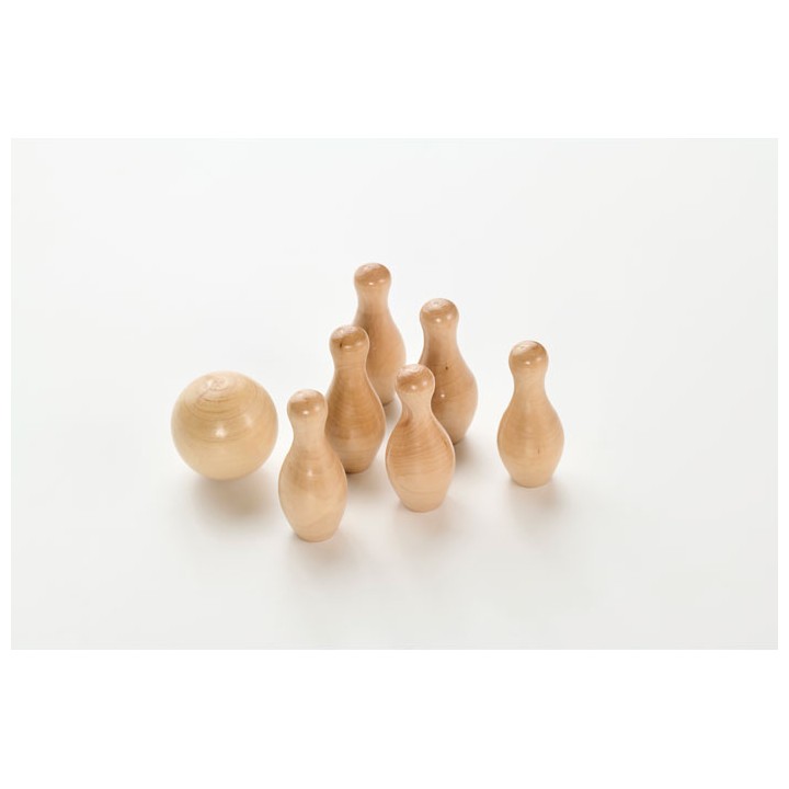 Mini jeu de quilles en pin