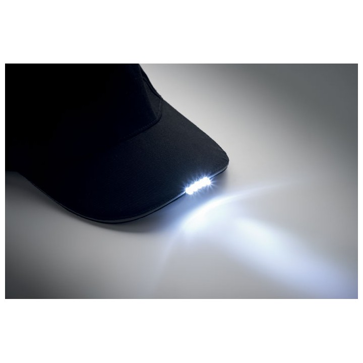 Casquette en coton LED à 5 pans