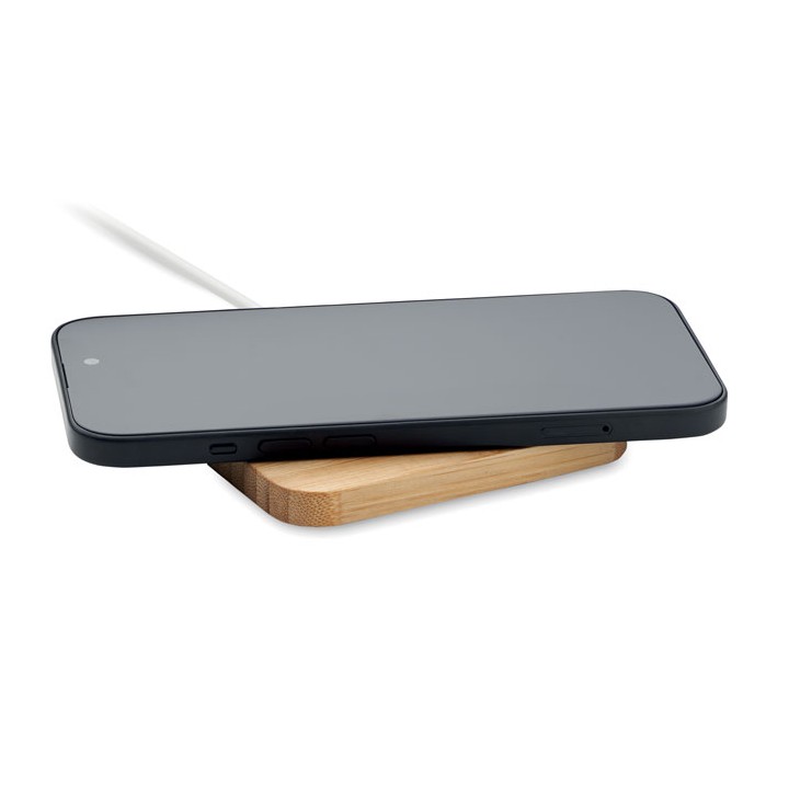 Chargeur sans fil 15W bambou