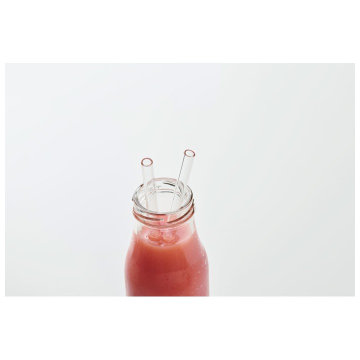 4 pailles verre réutilisables