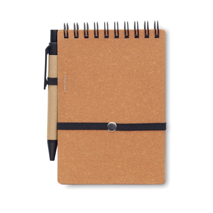 Cahier recyclé et stylo à bille