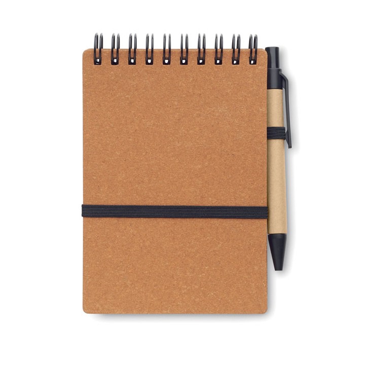 Cahier recyclé et stylo à bille