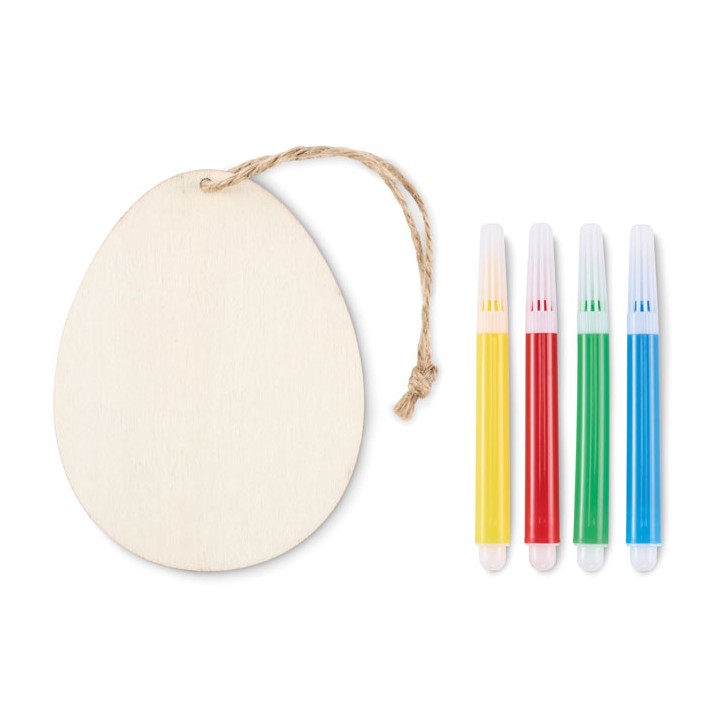 Set de peinture sur œuf en bois