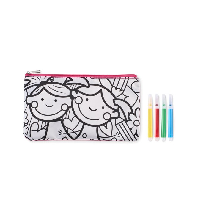 Trousse à crayons avec feutres