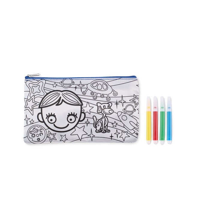 Trousse à crayons avec feutres