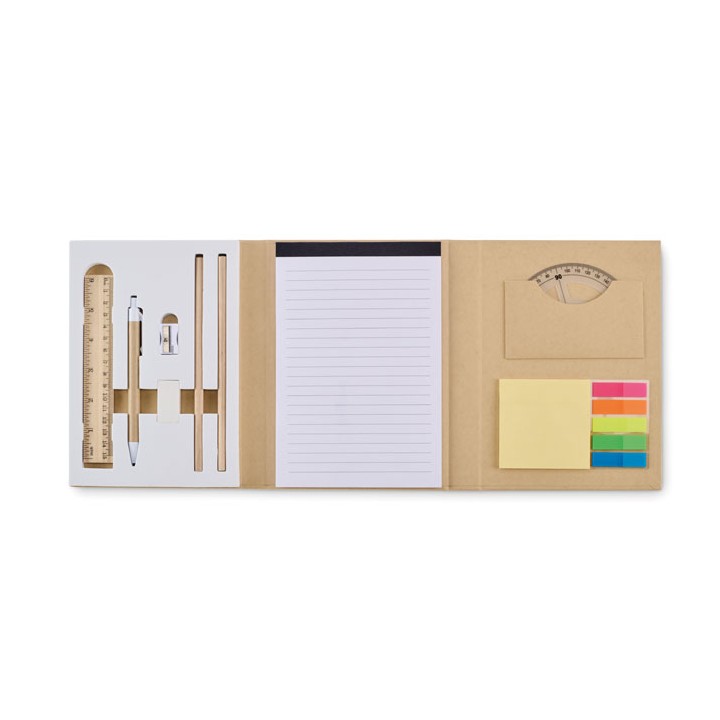 Set de papeterie avec bloc-note