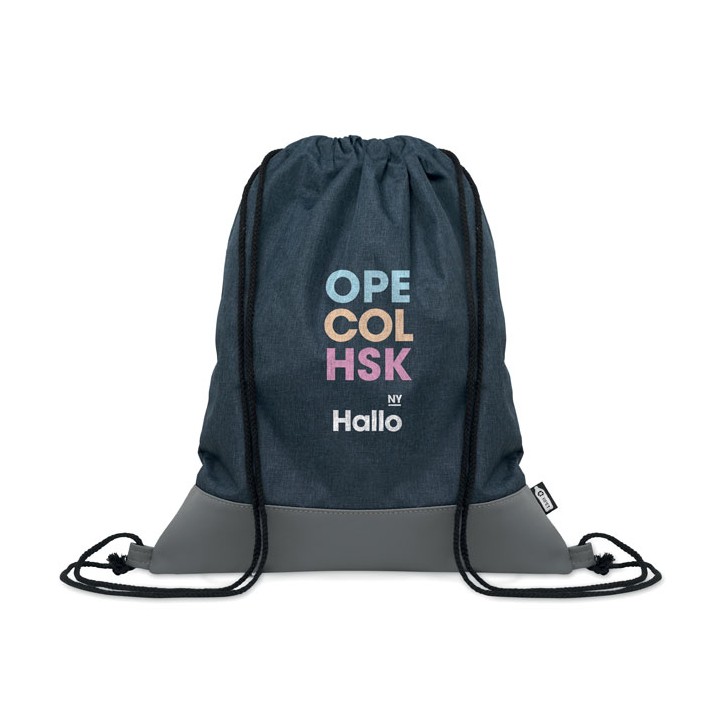 Sac à cordon en PU RPET 2 tons