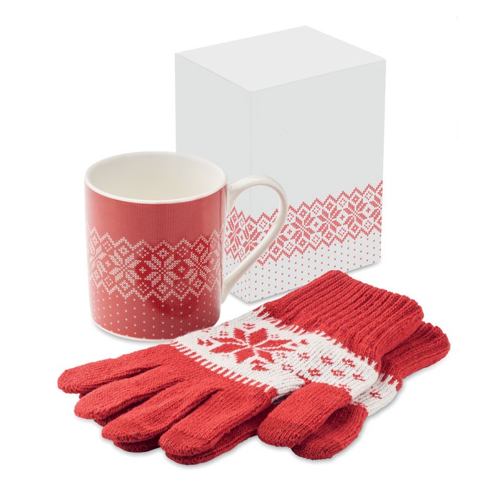 Set mug et gants hiver
