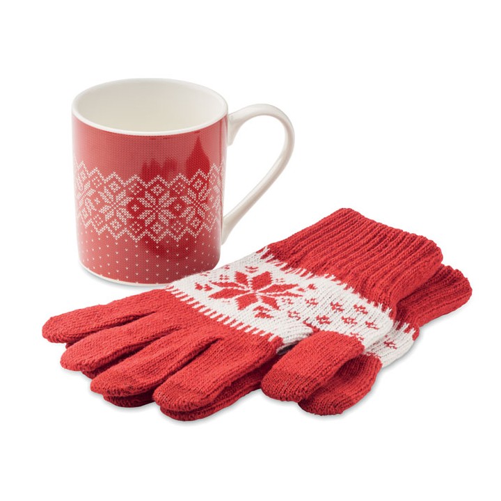 Set mug et gants hiver