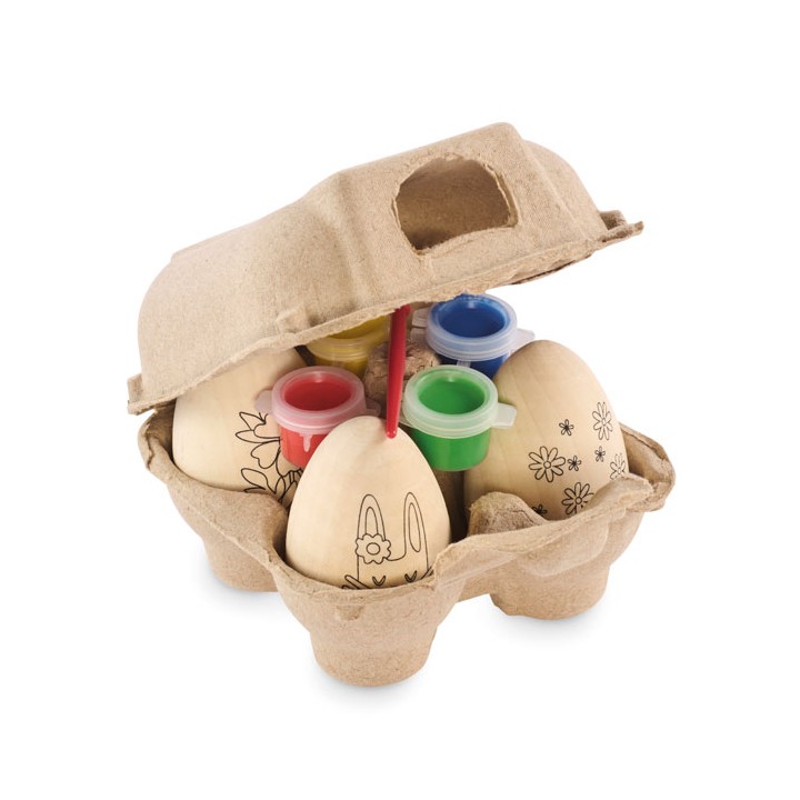 Set de peinture d'oeufs en bois
