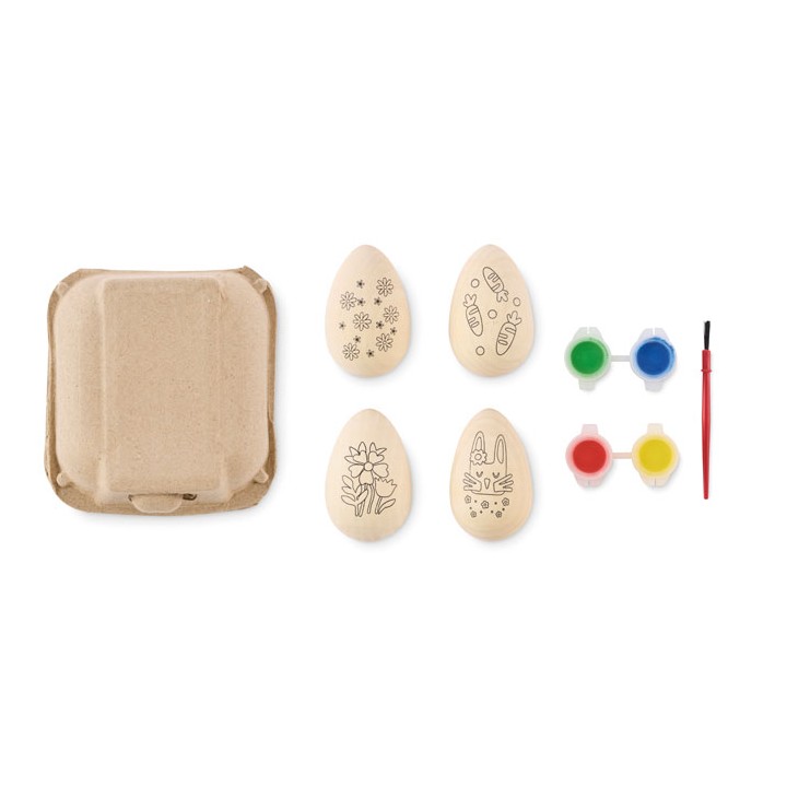 Set de peinture d'oeufs en bois
