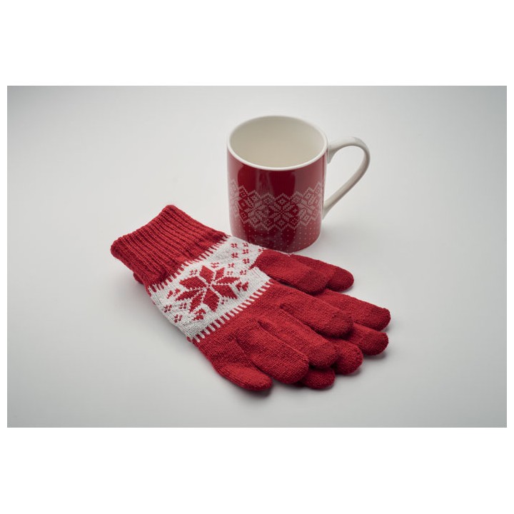 Set mug et gants hiver