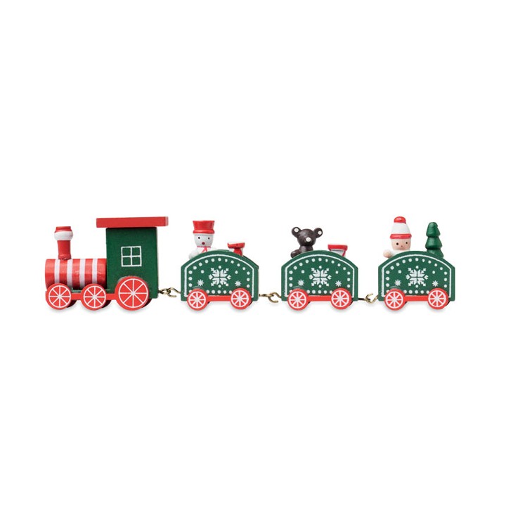 Train de Noël en bois