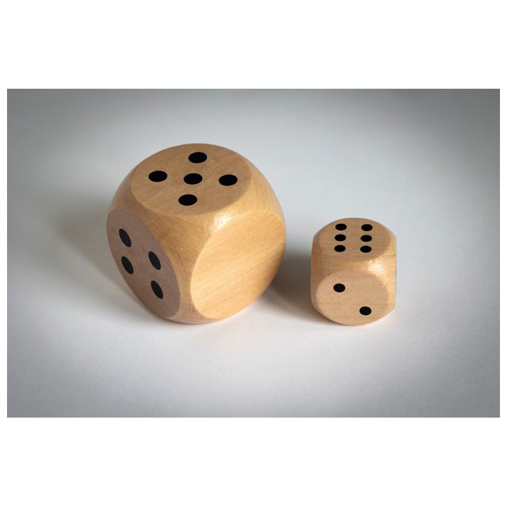 Dés en bois Schima 3cm dia