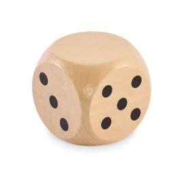 Dés en bois Schima de 5cm dia
