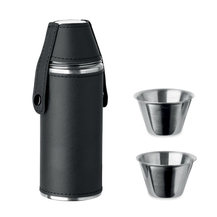 Bouteille avec gobelets