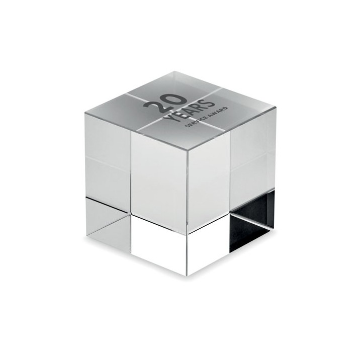 Trophée en verre Cube