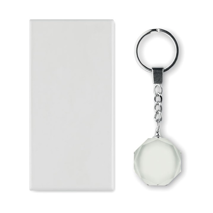 Porte-clés rond en verre