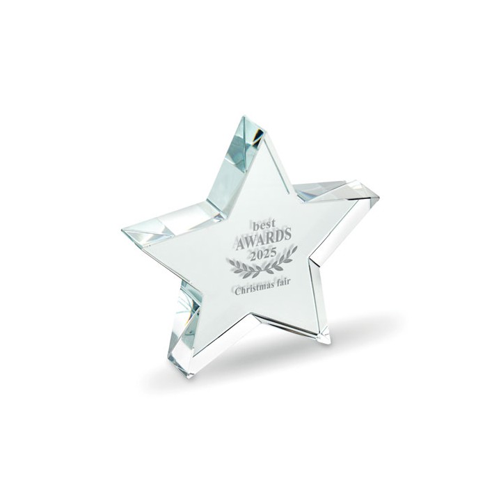 Trophée en verre Etoile