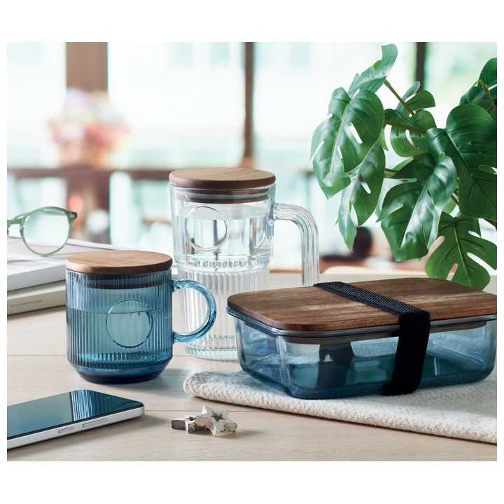Mug en verre strié 300ml