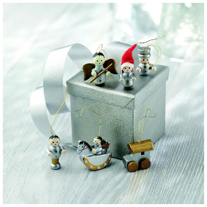 Set de 6 décorations de Noël.