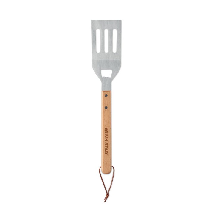 Spatule pour barbecue en hêtre