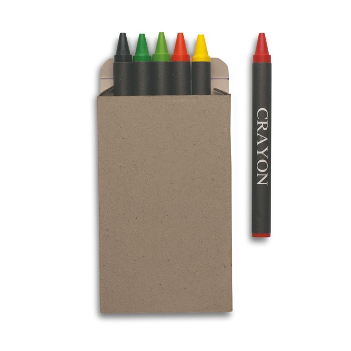 Etui 6 crayons cire