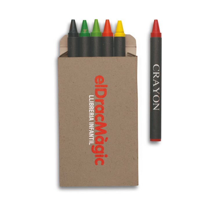 Etui 6 crayons cire