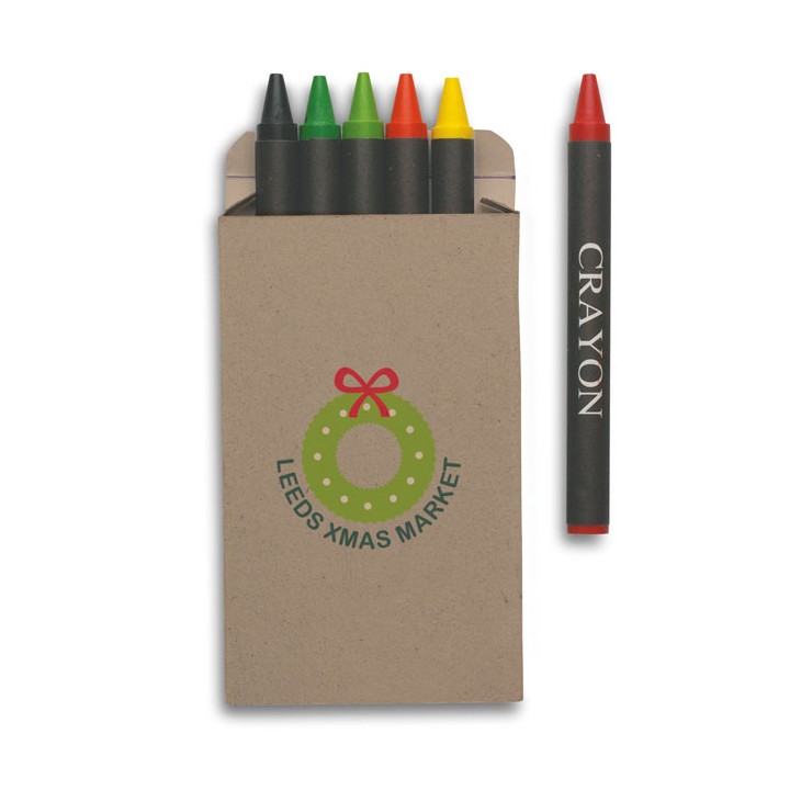Etui 6 crayons cire