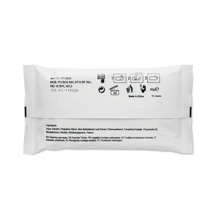 10 lingettes nettoyantes