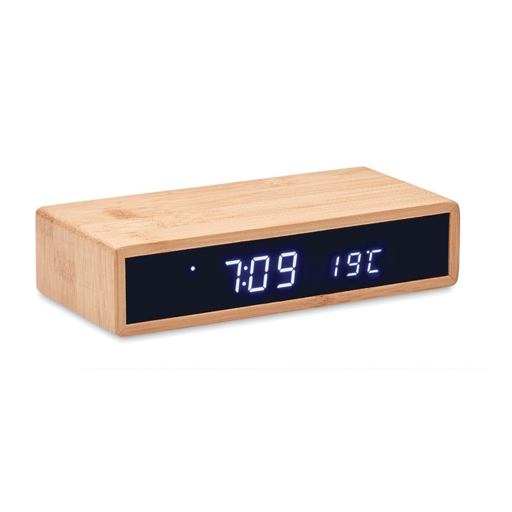Chargeur sans fil en bambou