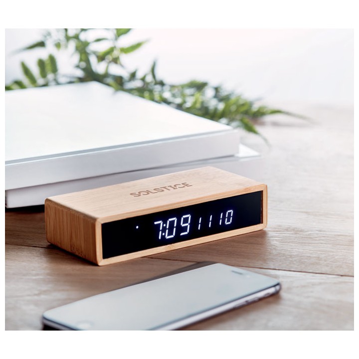 Chargeur sans fil en bambou