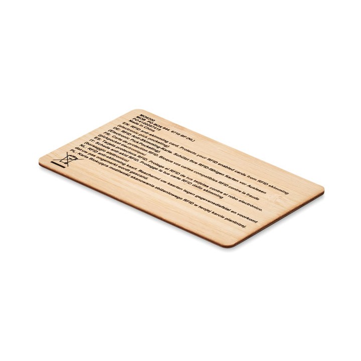 Carte RFID bambou