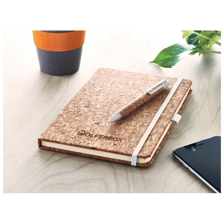 Carnet A5 & stylo en liège