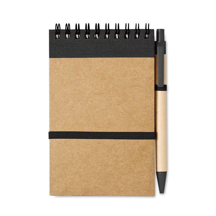 Bloc-notes recyclé et stylo