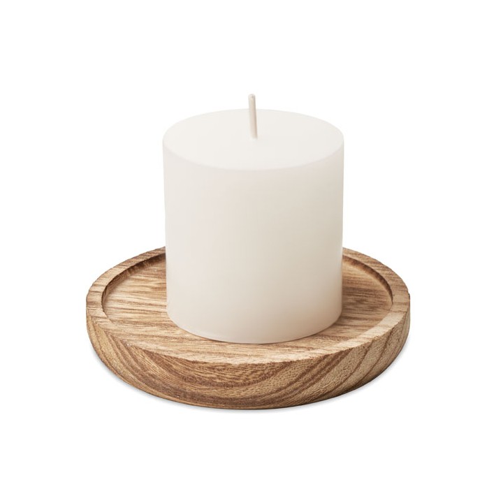 Bougeoir rond avec bougie