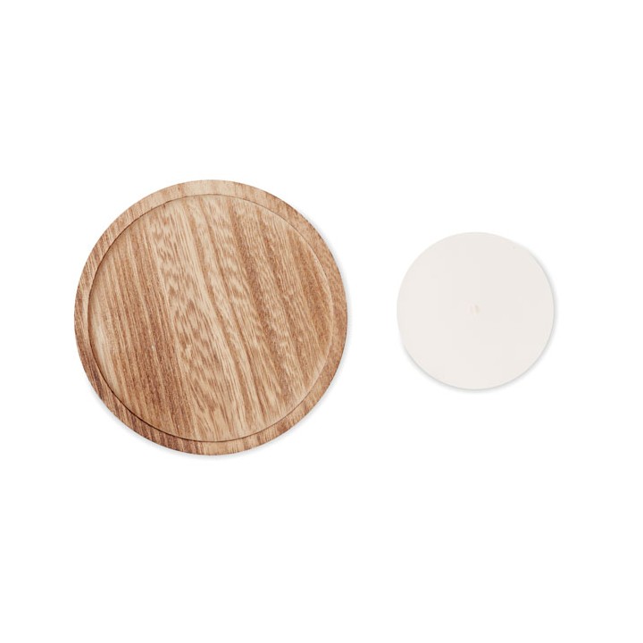 Bougeoir rond avec bougie