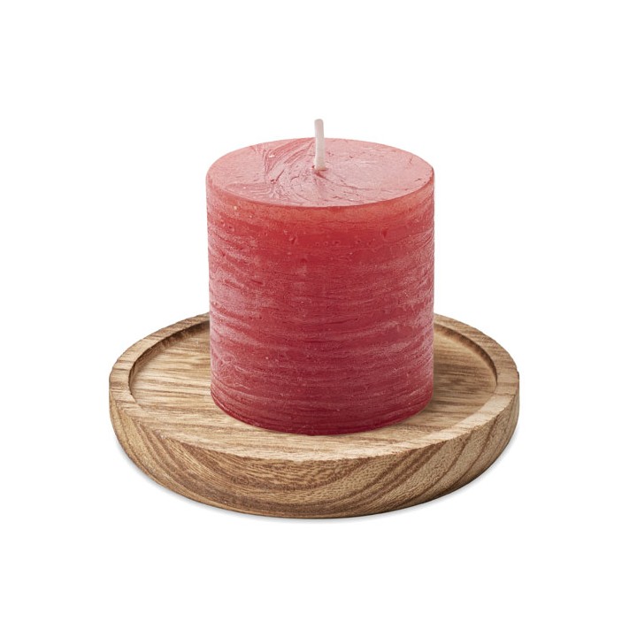 Bougeoir rond avec bougie