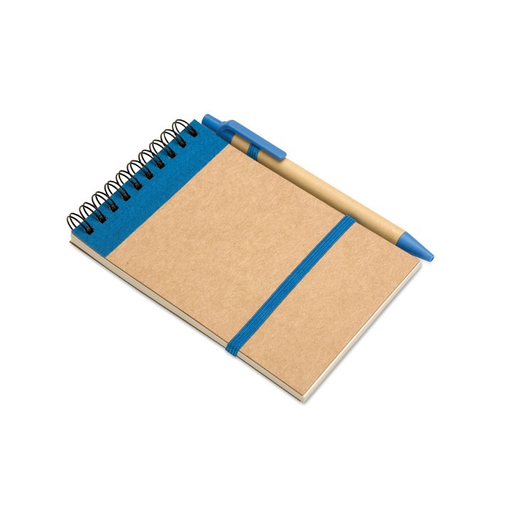 Bloc-notes recyclé et stylo