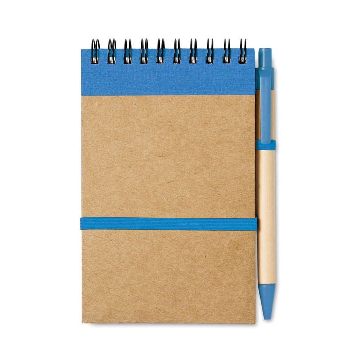 Bloc-notes recyclé et stylo
