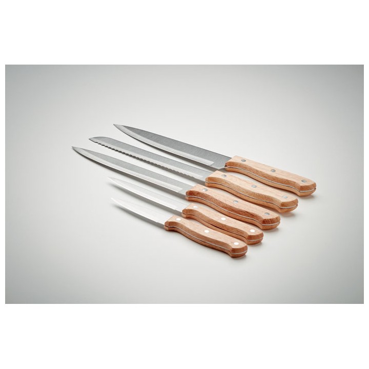 Set de 5 couteaux dans socle