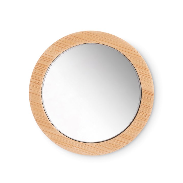 Miroir de poche en bambou