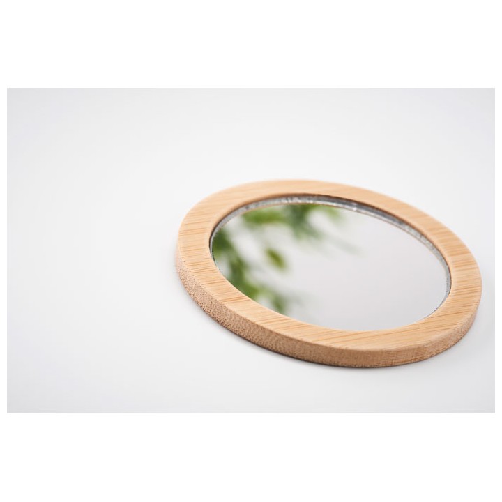 Miroir de poche en bambou