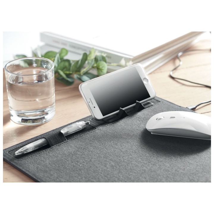 Tapis de souris RPET chargeur 15W